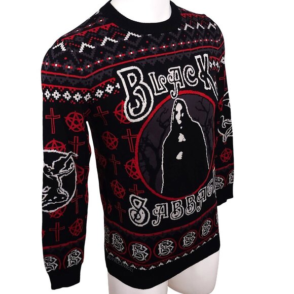 Rare Ozzy Osbourne 2016 Bravado Black Sabbath Cloaked Woman Ugly Xmas Sweater-SM - Picture 2 of 3